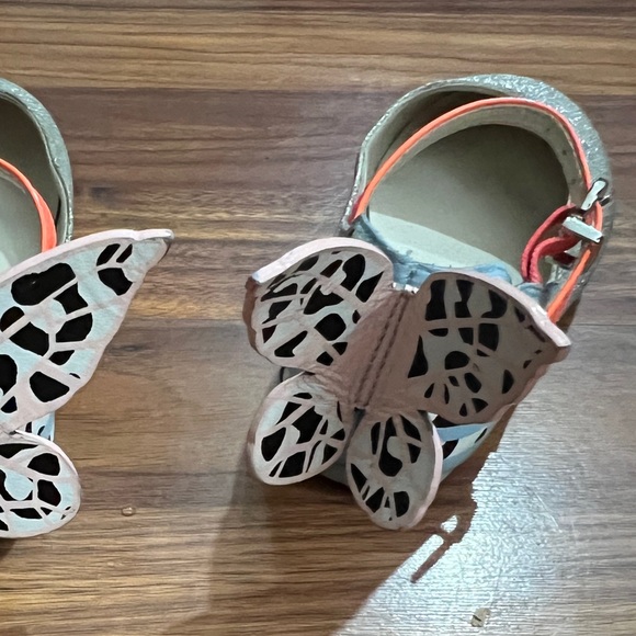 Sophia Webster Mini Chiara Mary Jane Butterfly Flats Leopard Glitter Kids 9 25 - Picture 5 of 15